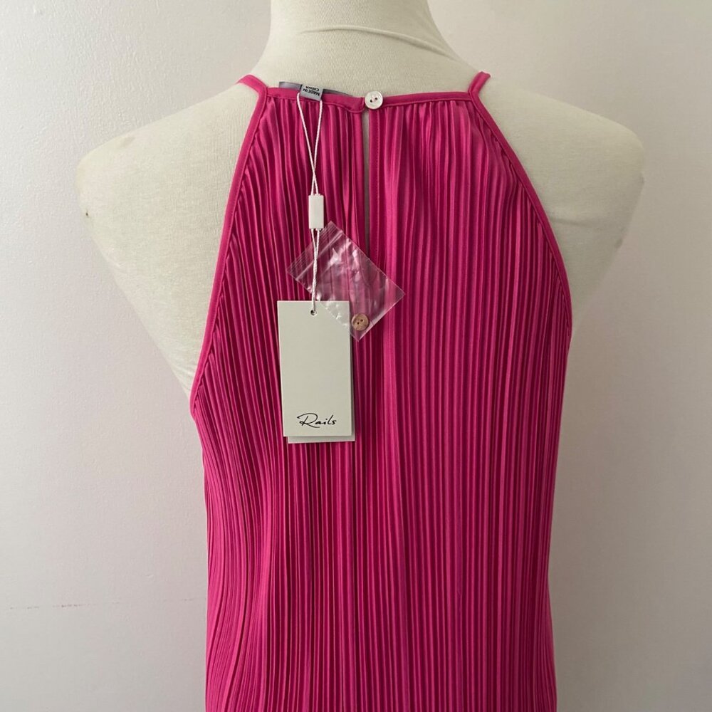 NWT Rails Pleated Jessica Mini Dress Raspberry - Picture 7 of 8
